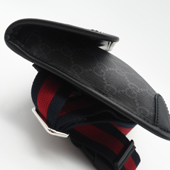 GUCCI GG Supreme PVC and Leather Body Bag 598113, available in black, gray, n... - Picture 8 of 11